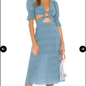 Tularosa Nanette Midi Dress in Blue